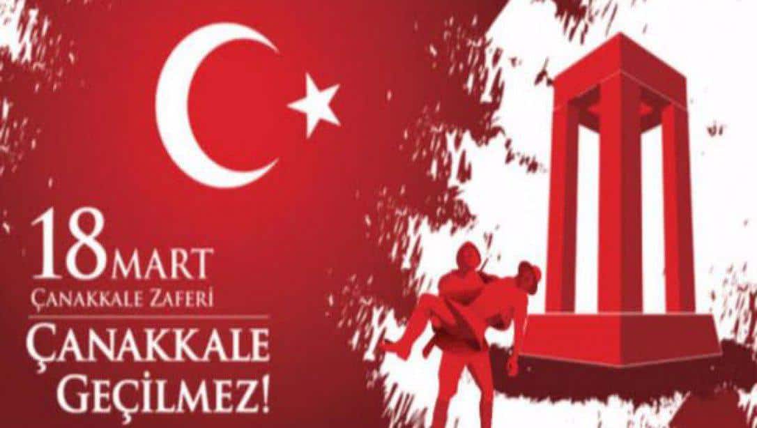 İlçe Milli Eğitim Müdürümüz Hacı Murat YANMAZ'ın 18 Mart Çanakkale Zaferi ve Şehitleri Anma Günü Mesajı